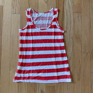 XXS J. Crew 100% Linen Stripe Tank